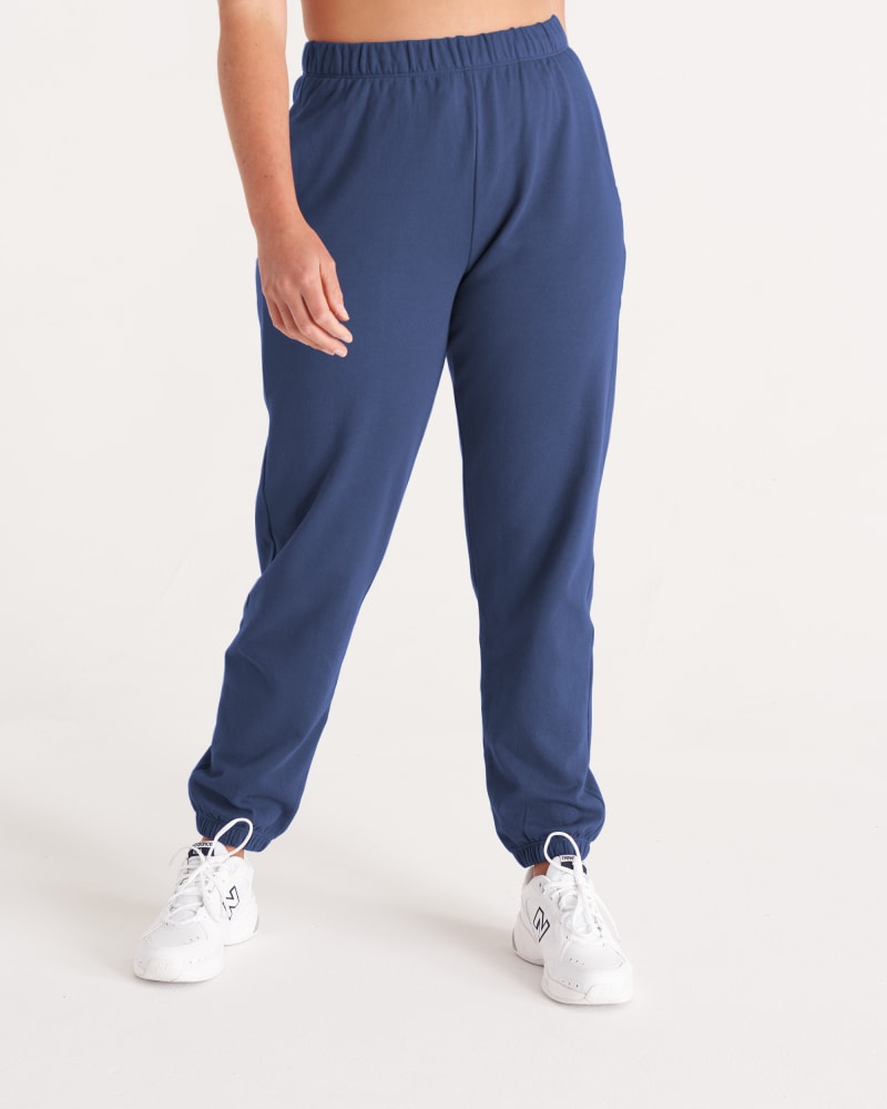 Front of a model wearing a size XL The Sweat Pant in Midnight by The Standard Stitch. | dia_product_style_image_id:250491